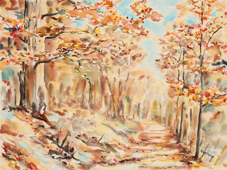 Stage d'aquarelle - paysage : les arbres et la forêt