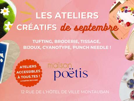Creative workshops in September - Maison Poëtis