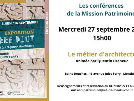 Conférence : Le métier d'architecte Conférence : Le métier d'architecte