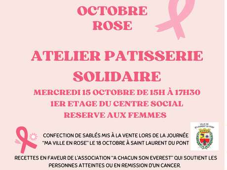 Octobre rose : Atelier patisserie Octobre rose : Atelier patisserie