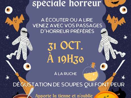 Soirée lecture spéciale horreur (public ados - adultes) | Halloween Soirée lecture spéciale horreur (public ados - adultes) | Halloween