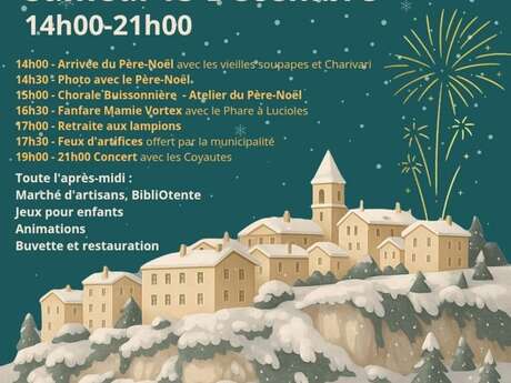 Marché de Noël et feu d'artifice à Sault