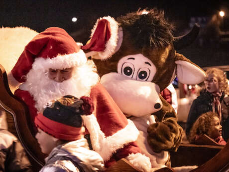 Passage du Père Noël en calèche
