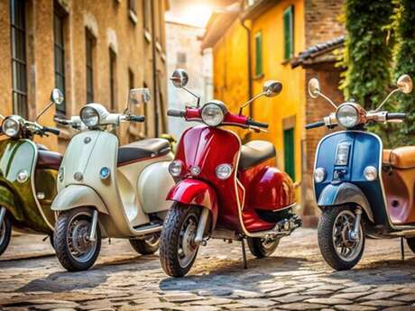 Exposition de belles mécaniques et les célèbres Vespas italiennes  - Les journées italiennes dans le pays d’Allevard