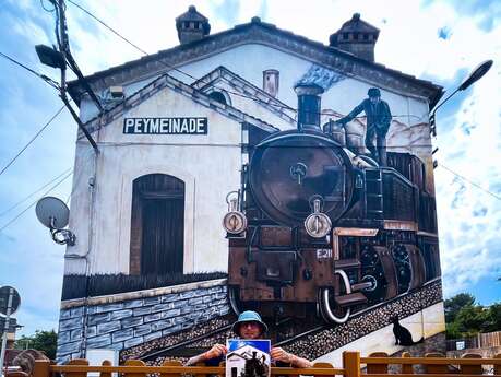 Fresque murale "train des Pignes" - Peymeinade