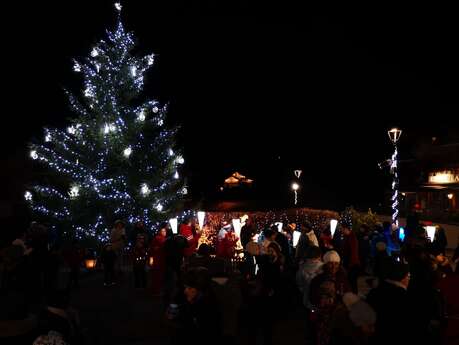 Soirée illumination du sapin de Cordon