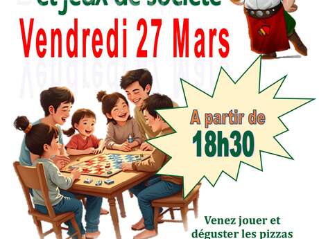 Pizza party et Jeux de société