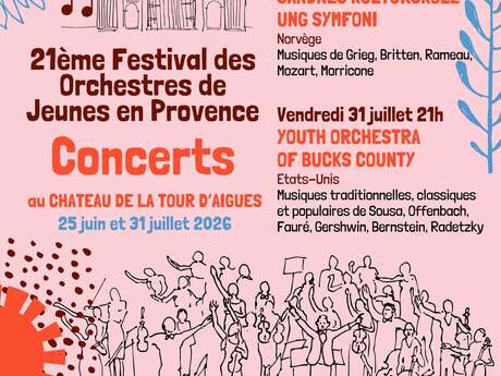 FESTIVAL INTERNATIONAL DES ORCHESTRES DE JEUNES : Concerts à La Tour d'Aigues