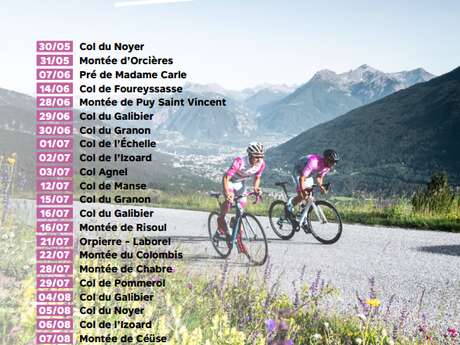 Cols réservés 2026 : montée de Vallouise à Puy St Vincent 1600