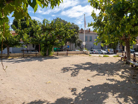 Petanque court at the station