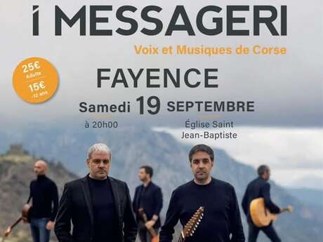 Concert groupe I MESSAGERI - Voix et musique de Corse