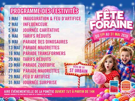 Fête foraine Saint Urbain : journées tarifs réduits