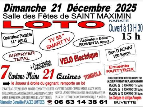 Loto du club Karaté Tode
