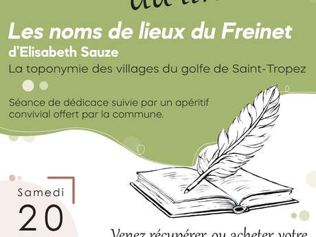 Soirée de signature du livre « Les noms de lieux du Freinet »