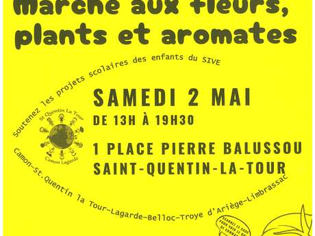 Marché aux fleurs, plants et aromates