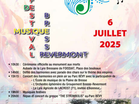 Festival de musique du Groupement Bresse-Revermont.