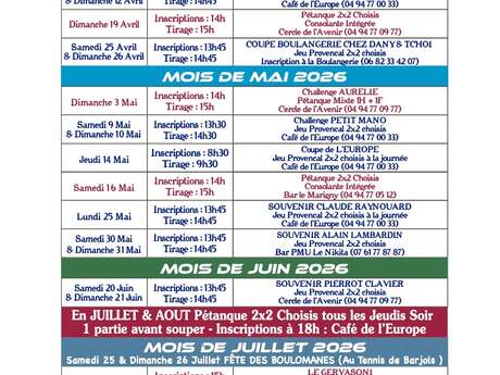 Challenge de l'amitié : jeu provençal 3x3 choisis