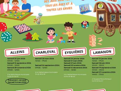 La Roulotte à jeux à Vernègues