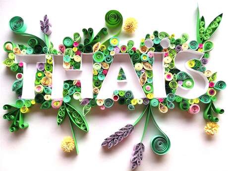 Carte initiale prénom en papier roulé - atelier