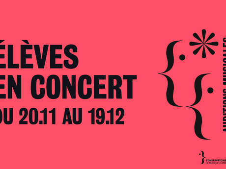 Elèves en concert : auditions musicales - Novembre et Décembre 2024