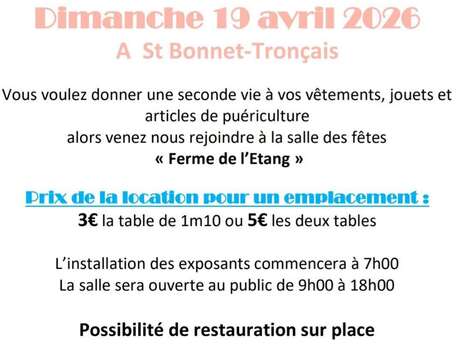Bourse aux vêtements, jouets et puériculture
