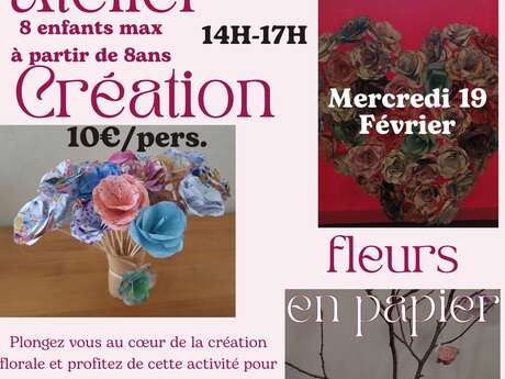 Création de fleurs en papier