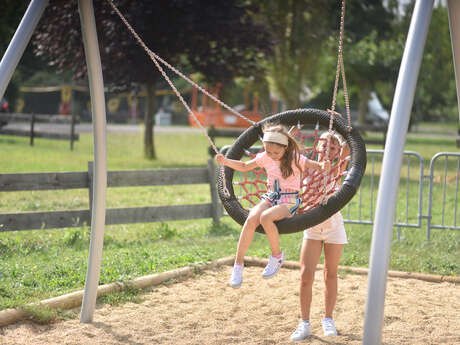 Play area at Lac de Beaumont.