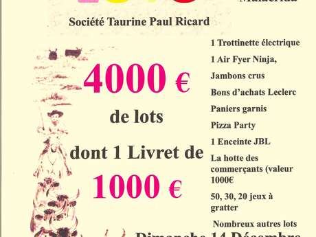 Loto de la Société Taurine de Pélissanne