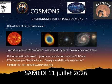 COSMONS - Journée astronomie et veillée aux étoiles