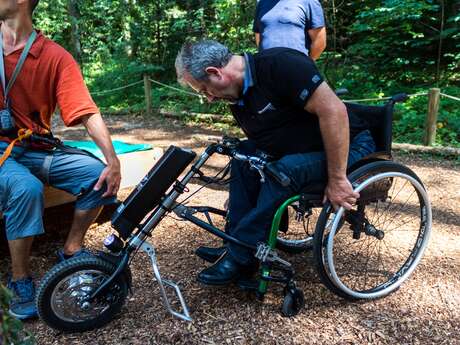 Parcours handibranche du Parcours Aventure du Bugey