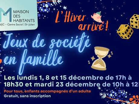 Jeux de société en famille - L'Hiver arrive !