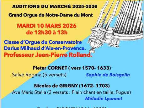 Les Auditions du marché : concerts d'orgue