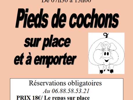Repas - Pieds de cochons