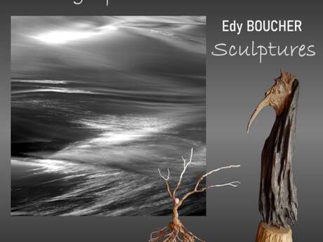 Ausstellung mit Fotografien und Skulpturen