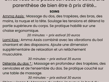Massages détente & harmonie