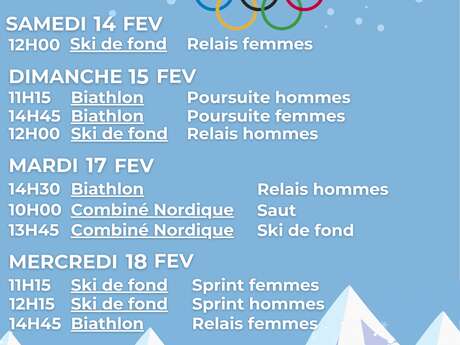Retransmission JO Ski de fond et Biathlon sur grand écran