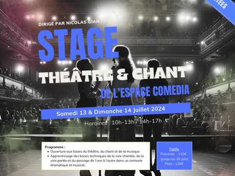 Stage théâtre et chant de l'Espace Comedia