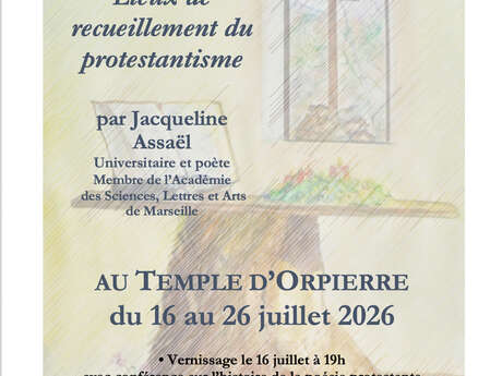 Exposition aquarelles et poésie : "Lieux de recueillement du protestantisme", par Jacqueline Assaël