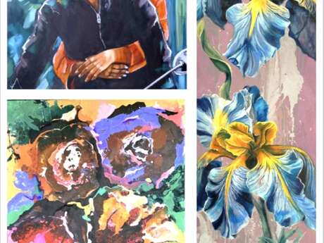 Corinne Saboureux exhibition at salle de la Chapelle - Paintings