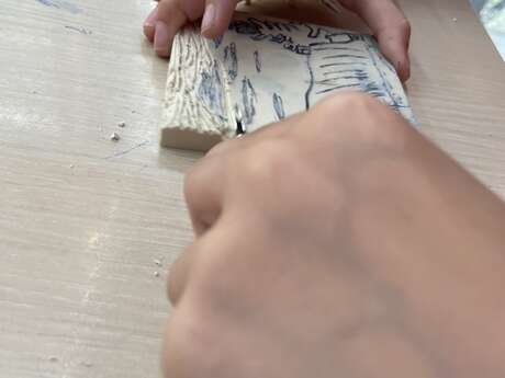 Atelier de gravures (sur lino, bois et rhénalon)