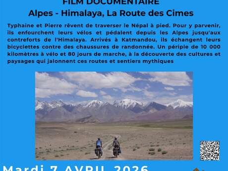 Les mardis de l'aventure : Alpes – Himalaya, La Route des Cimes au Centre Culturel de la Gorge