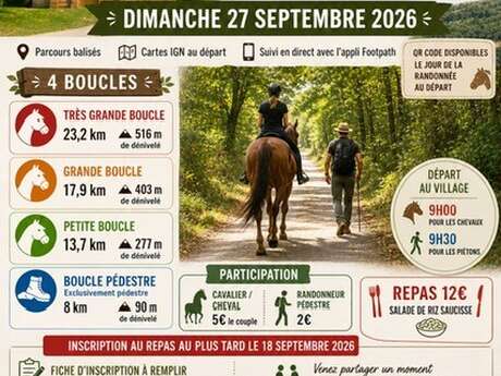 Randonnée équestre et pédestre