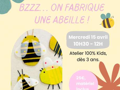 Atelier créatif enfant : Bzzzz... On fabrique une abeille !