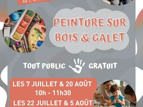 Atelier peinture sur bois et galets
