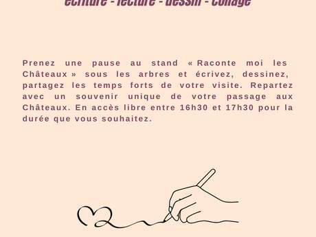 Atelier créatif « Raconte-moi les Châteaux » écriture, lecture, dessin et collage.