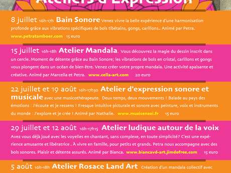 Ateliers artistiques et sonores