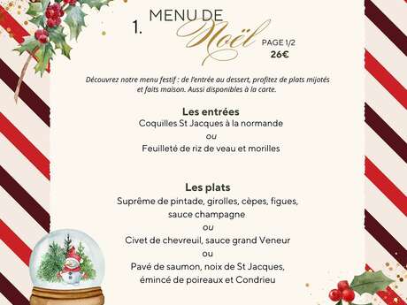 Repas de fêtes par l'Auberge du Tremplin