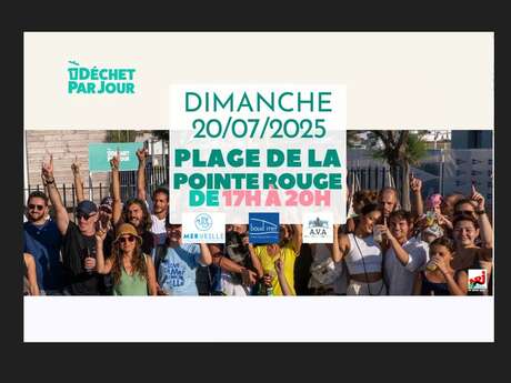 Clean up sur la plage de la Pointe Rouge