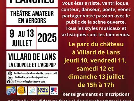 - Festival des Planches - Scène ouverte
