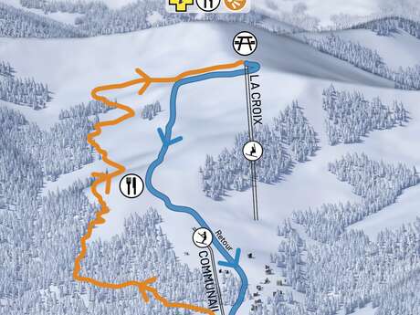 Itinéraire de ski de randonnée alpin - Les Communailles / Télésiège de la Croix